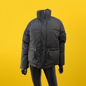 QINRUIYU Black Puffer Jacket Women Oversized Winter Coat Size M‎